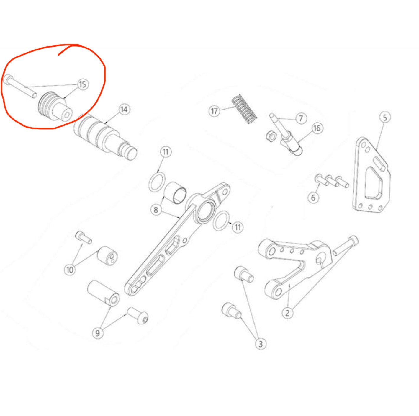 Ohvale Fußrastenslider - weiß